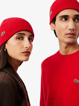 LACOSTE | Mütze - Beanie | rot